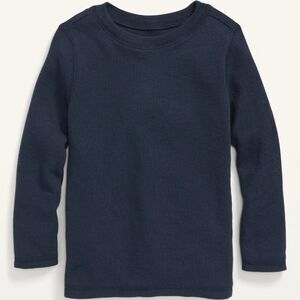 Old Navy Thermal-Knit Unisex Long-Sleeve T-Shirt for Toddler Navy Blue